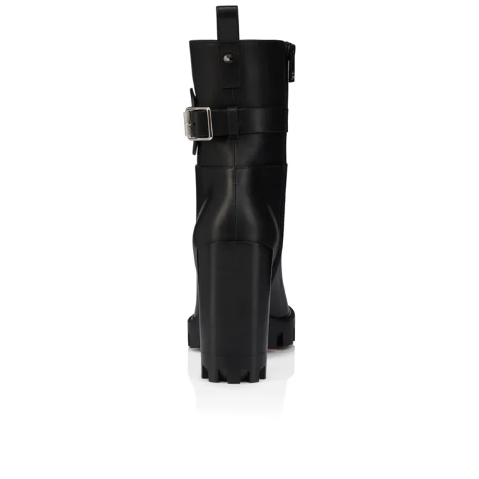Dianouchette Lug – 100 mm niedrige Stiefel – gewachstes Kalbsleder – Schwarz – Damen Dianouchette Lug – 100 mm niedrige Stiefel – gewachstes Kalbsleder – Schwarz – Damen