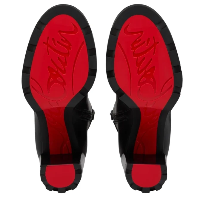 Dianouchette Lug – 100 mm niedrige Stiefel – gewachstes Kalbsleder – Schwarz – Damen Dianouchette Lug – 100 mm niedrige Stiefel – gewachstes Kalbsleder – Schwarz – Damen