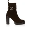 Dianouchette Lug – 100 mm niedrige Stiefel – Kalbsleder mit umgekehrter Narbung – Café – Damen Dianouchette Lug – 100 mm niedrige Stiefel – Kalbsleder mit umgekehrter Narbung – Café – Damen