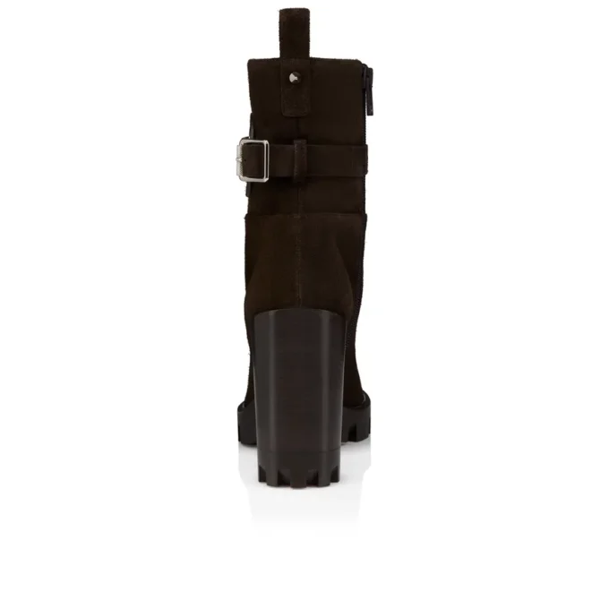 Dianouchette Lug – 100 mm niedrige Stiefel – Kalbsleder mit umgekehrter Narbung – Café – Damen Dianouchette Lug – 100 mm niedrige Stiefel – Kalbsleder mit umgekehrter Narbung – Café – Damen