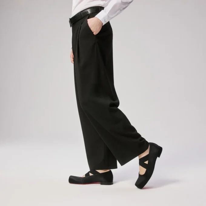 Diopic – Ballerinas – Krepp-Satin – Schwarz – Herren
