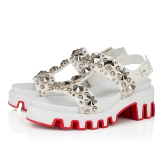 Duni Extazza – Sandalen – Lamm-Nappaleder – Bianco – Damen