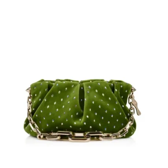 Eva Small – Schultertasche – Samt und Strass – Haiiro