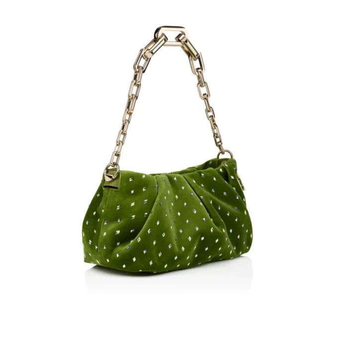Eva Small – Schultertasche – Samt und Strass – Haiiro Eva Small – Schultertasche – Samt und Strass – Haiiro