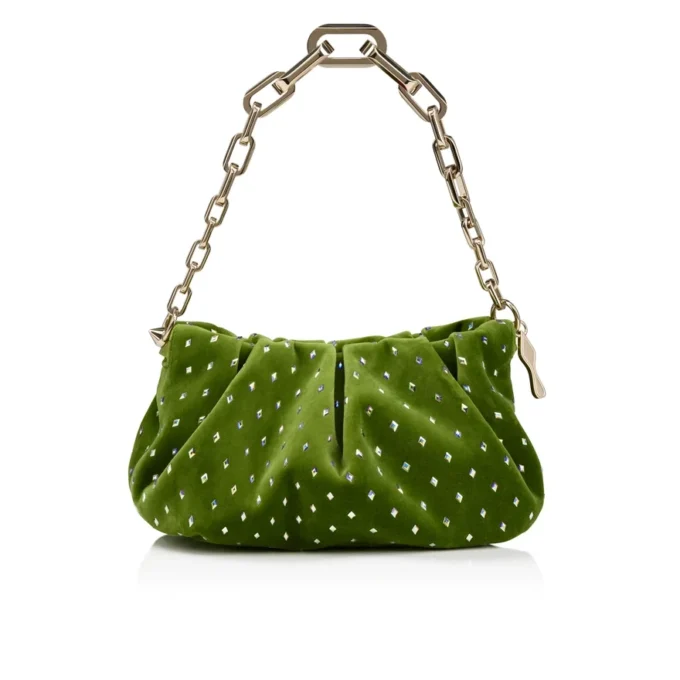 Eva Small – Schultertasche – Samt und Strass – Haiiro Eva Small – Schultertasche – Samt und Strass – Haiiro