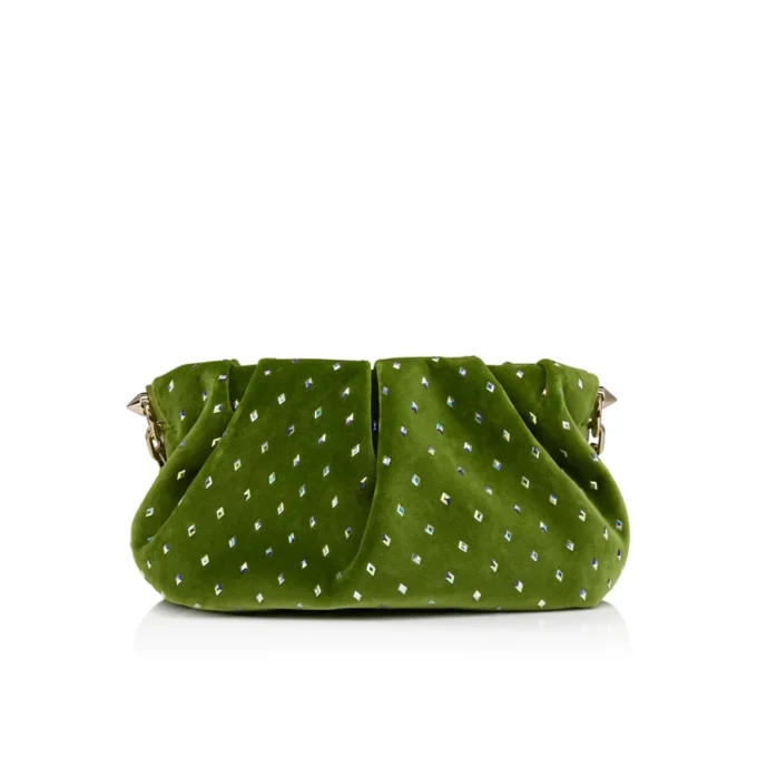 Eva Small – Schultertasche – Samt und Strass – Haiiro Eva Small – Schultertasche – Samt und Strass – Haiiro