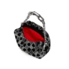 Eva Small – Schultertasche – Veau Velours und rautenförmige Strasssteine – Schwarz Eva Small – Schultertasche – Veau Velours und rautenförmige Strasssteine – Schwarz