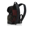 Explorafunk Small – Rucksack – Stoff, Kalbsvelours und Nieten – Schwarz Explorafunk Small – Rucksack – Stoff, Kalbsvelours und Nieten – Schwarz