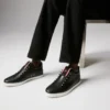 F.A.V Fique a Vontade – Slip-On-Sneaker – Kalbsleder – Schwarz – Herren