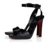 Fanny Sandal – 120 mm Riemchensandalen – Patiniertes Kalbsleder – Schwarz – Damen Fanny Sandal – 120 mm Riemchensandalen – Patiniertes Kalbsleder – Schwarz – Damen
