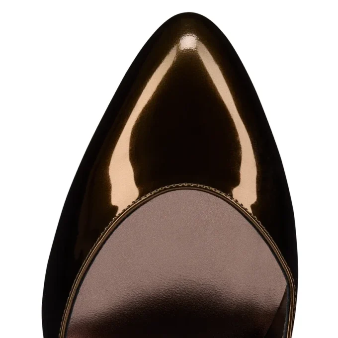 Fannylove – 100-mm-Pumps – Laminiertes Kalbsleder – Bronzo – Damen Fannylove – 100-mm-Pumps – Laminiertes Kalbsleder – Bronzo – Damen