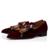 Farfajour – Slipper – Samt – Burgunderrot – Herren Farfajour – Slipper – Samt – Burgunderrot – Herren