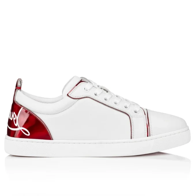 Fun Louise Junior – Sneaker – Kalbsleder und Psychic-Lackleder – Weiß – Damen Fun Louise Junior – Sneaker – Kalbsleder und Psychic-Lackleder – Weiß – Damen