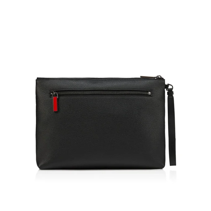 Funky – Pouch – genarbtes Kalbsleder und Spikes – Schwarz Funky – Pouch – genarbtes Kalbsleder und Spikes – Schwarz