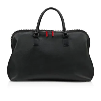 Funky – Reisetasche – genarbtes Kalbsleder und Spikes – Schwarz