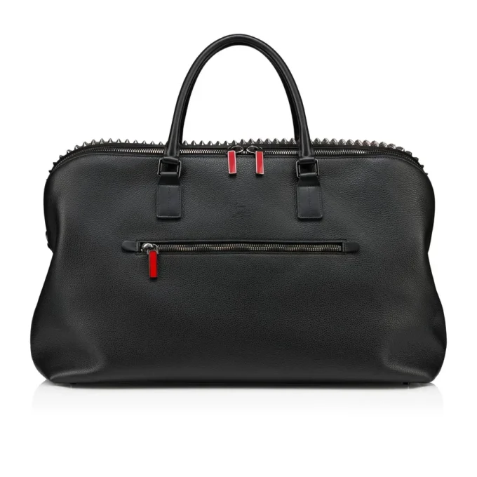 Funky – Reisetasche – genarbtes Kalbsleder und Spikes – Schwarz Funky – Reisetasche – genarbtes Kalbsleder und Spikes – Schwarz