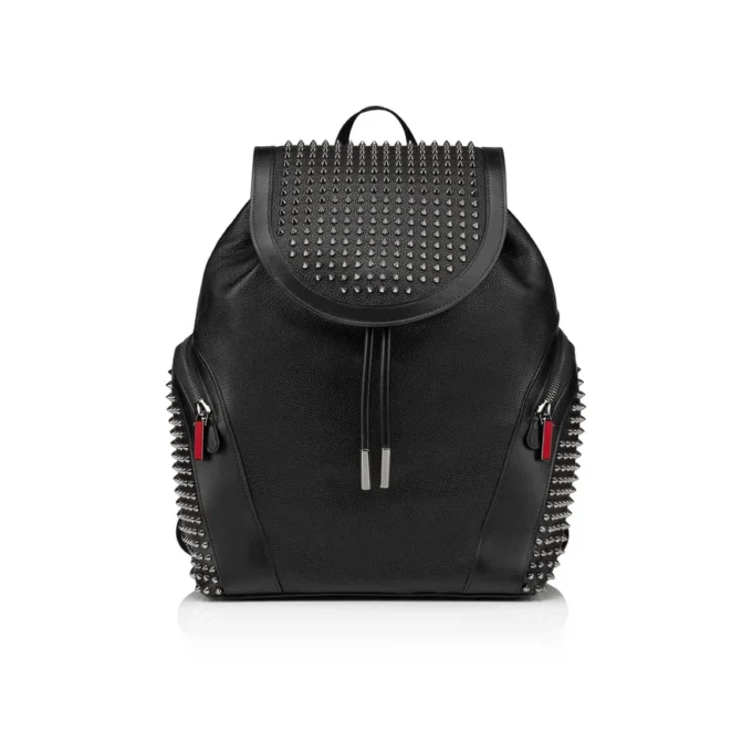 Funky – Rucksack – Kalbsleder und Spikes – Schwarz Funky – Rucksack – Kalbsleder und Spikes – Schwarz