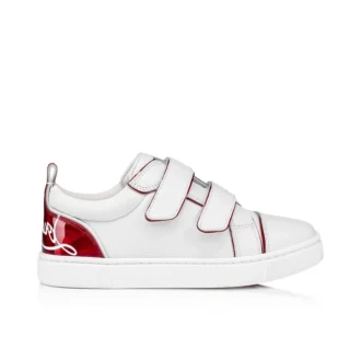 Funnyto Scratch – Sneaker – Kalbsleder und Lackkalbsleder Psychic – Bianco – Kinder