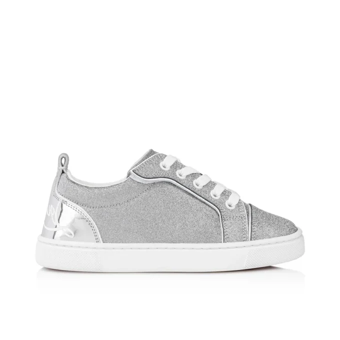 Funnyto – Sneaker – Glitzerndes Kalbsleder – Silber – Kinder Funnyto – Sneaker – Glitzerndes Kalbsleder – Silber – Kinder