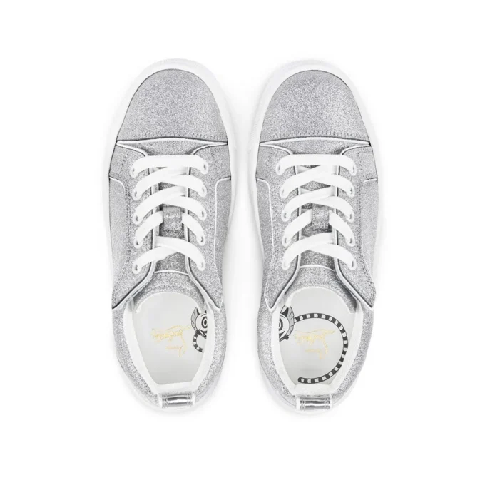 Funnyto – Sneaker – Glitzerndes Kalbsleder – Silber – Kinder Funnyto – Sneaker – Glitzerndes Kalbsleder – Silber – Kinder