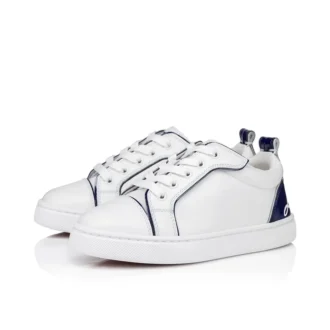 Funnyto – Sneaker – Kalbsleder und Lackkalbsleder – Bianco – Kinder
