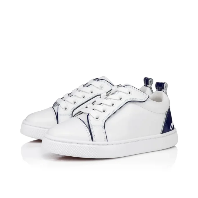 Funnyto – Sneaker – Kalbsleder und Lackkalbsleder – Bianco – Kinder Funnyto – Sneaker – Kalbsleder und Lackkalbsleder – Bianco – Kinder