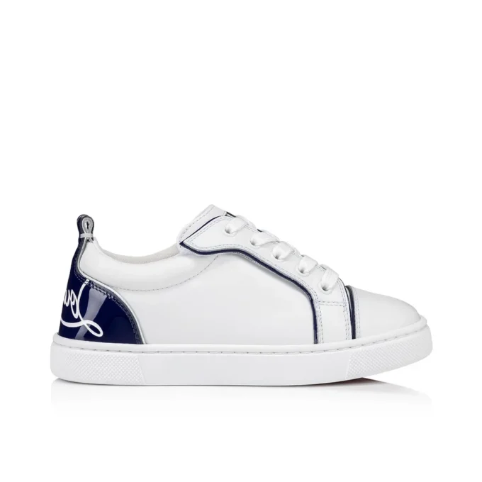Funnyto – Sneaker – Kalbsleder und Lackkalbsleder – Bianco – Kinder Funnyto – Sneaker – Kalbsleder und Lackkalbsleder – Bianco – Kinder