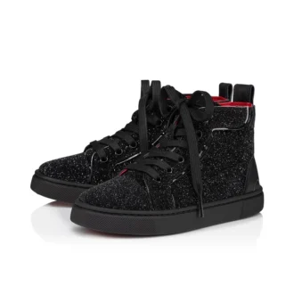 Funnytopi Black Veau Velours – Schuhe – Kinder Unisex