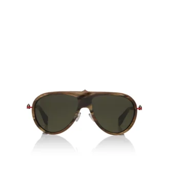 Greggo Lb0004 – Sonnenbrille – Metall – Braunes Horn