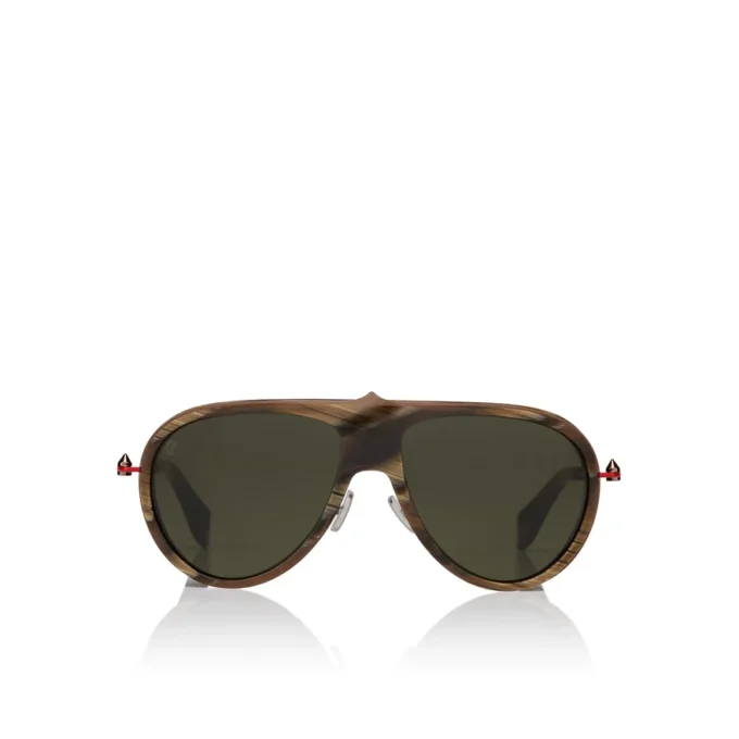 Greggo Lb0004 – Sonnenbrille – Metall – Braunes Horn Greggo Lb0004 – Sonnenbrille – Metall – Braunes Horn