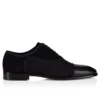 Greggory – Oxfords – Kalbsleder, Baumwolltwill und Veau-Velours – Schwarz – Herren Greggory – Oxfords – Kalbsleder, Baumwolltwill und Veau-Velours – Schwarz – Herren