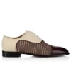 Greggory – Oxfords – Kalbsleder, Twill-Webung und Wildleder – Weiß und Braun – Herren Greggory – Oxfords – Kalbsleder, Twill-Webung und Wildleder – Weiß und Braun – Herren