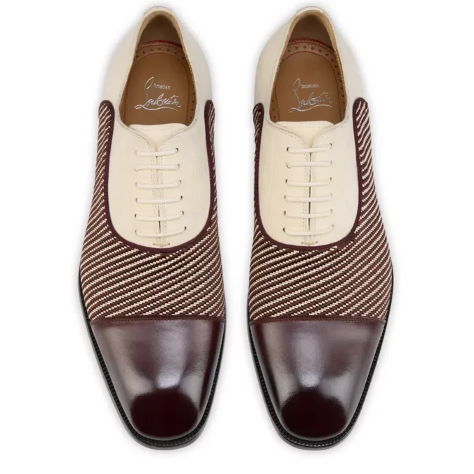 Greggory – Oxfords – Kalbsleder, Twill-Webung und Wildleder – Weiß und Braun – Herren Greggory – Oxfords – Kalbsleder, Twill-Webung und Wildleder – Weiß und Braun – Herren