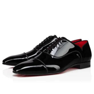 Greggy Chick – Schnürschuhe – Lackkalbsleder – Schwarz – Herren