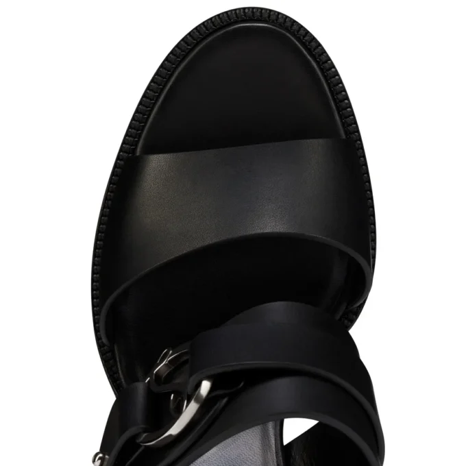 Her in Roma – 70-mm-Sandalen – gewachstes Kalbsleder – Schwarz – Damen Her in Roma – 70-mm-Sandalen – gewachstes Kalbsleder – Schwarz – Damen