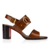 Her in Roma – 70-mm-Sandalen – Patiniertes Kalbsleder – Dunkles Karminrot – Damen Her in Roma – 70-mm-Sandalen – Patiniertes Kalbsleder – Dunkles Karminrot – Damen