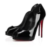 Hot Chick Alta – 120 mm Pumps mit offener Spitze – Lackkalbsleder – Schwarz – Damen