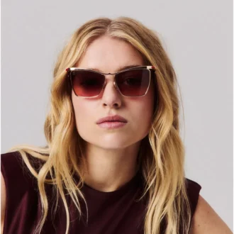 Hot Chick Lb0020 – Sonnenbrille – Metall – Gold Smoke