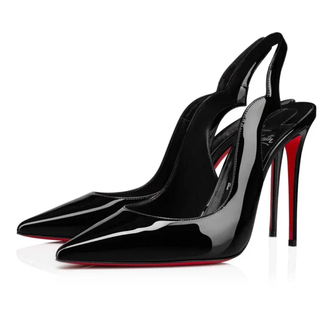 Hot Chick Sling – 100-mm-Slingback-Pumps – Lackkalbsleder – Schwarz – Damen Hot Chick Sling – 100-mm-Slingback-Pumps – Lackkalbsleder – Schwarz – Damen
