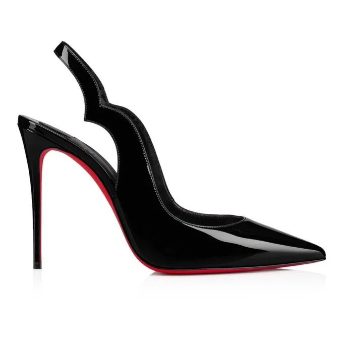 Hot Chick Sling – 100-mm-Slingback-Pumps – Lackkalbsleder – Schwarz – Damen Hot Chick Sling – 100-mm-Slingback-Pumps – Lackkalbsleder – Schwarz – Damen