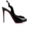 Hot Chick Sling Alta – 120-mm-Slingback-Pumps – Lackkalbsleder – Schwarz – Damen