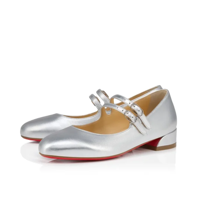 Jane Fille – Ballerinas – Laminiertes Nappaleder – Silber – Kinder Jane Fille – Ballerinas – Laminiertes Nappaleder – Silber – Kinder