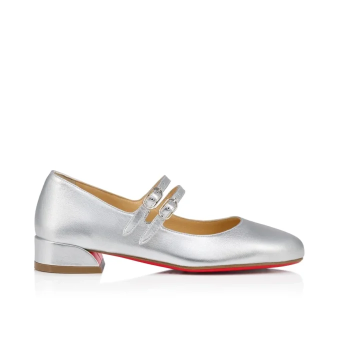 Jane Fille – Ballerinas – Laminiertes Nappaleder – Silber – Kinder Jane Fille – Ballerinas – Laminiertes Nappaleder – Silber – Kinder
