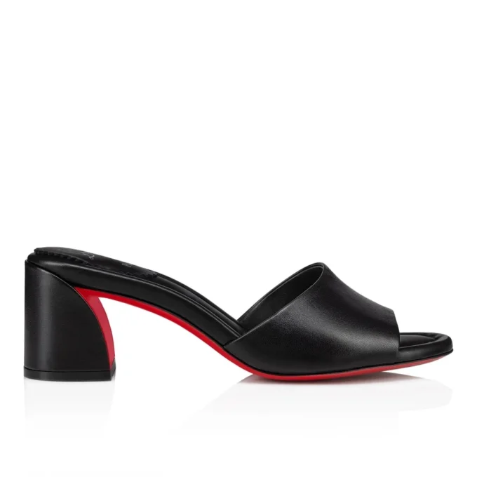 Jane Mule – 55 mm Pantoletten – Lamm-Nappaleder – Schwarz – Damen Jane Mule – 55 mm Pantoletten – Lamm-Nappaleder – Schwarz – Damen