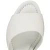Jane Mule – 55 mm Pantoletten – Nappaleder – Bianco – Damen Jane Mule – 55 mm Pantoletten – Nappaleder – Bianco – Damen