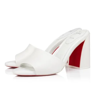 Jane Mule – 85 mm Mules – Lamm-Nappaleder – Bianco – Damen
