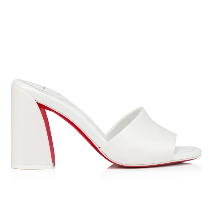 Jane Mule – 85 mm Mules – Lamm-Nappaleder – Bianco – Damen Jane Mule – 85 mm Mules – Lamm-Nappaleder – Bianco – Damen