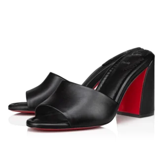 Jane Mule – 85 mm Mules – Lamm-Nappaleder – Schwarz – Damen