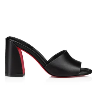 Jane Mule – 85 mm Mules – Lamm-Nappaleder – Schwarz – Damen