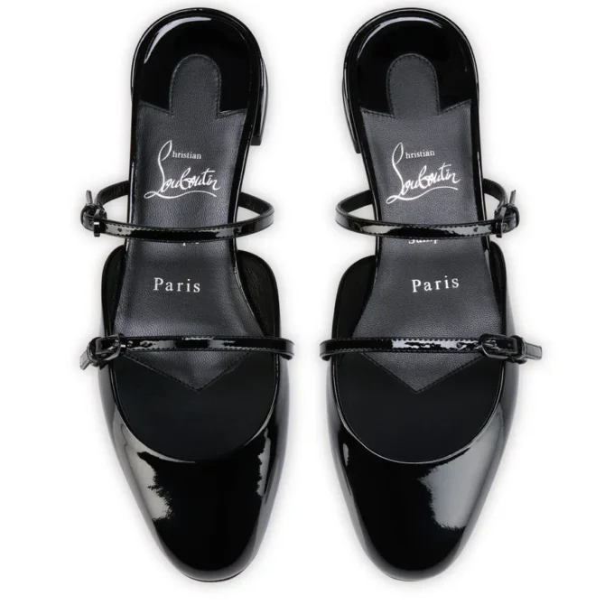 Jane Nina – Pantoletten – Lackkalbsleder – Schwarz – Damen Jane Nina – Pantoletten – Lackkalbsleder – Schwarz – Damen